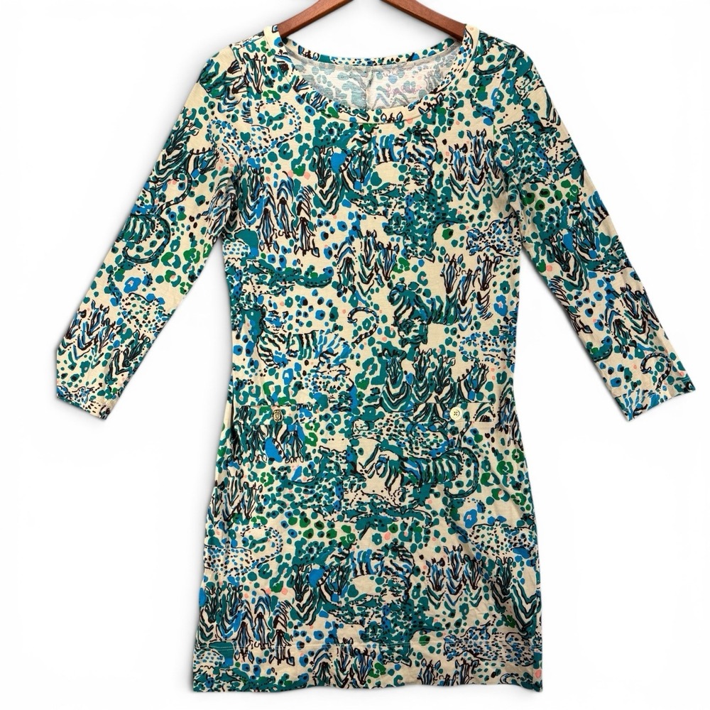 Lilly Pulitzer Corine Dress S Escapades in the Everglades Pima Cotton Shift Chic